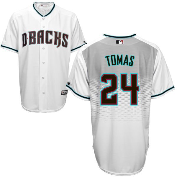 Men's Yasmany Tomas #24 ARI Home Cool Base Jersey White