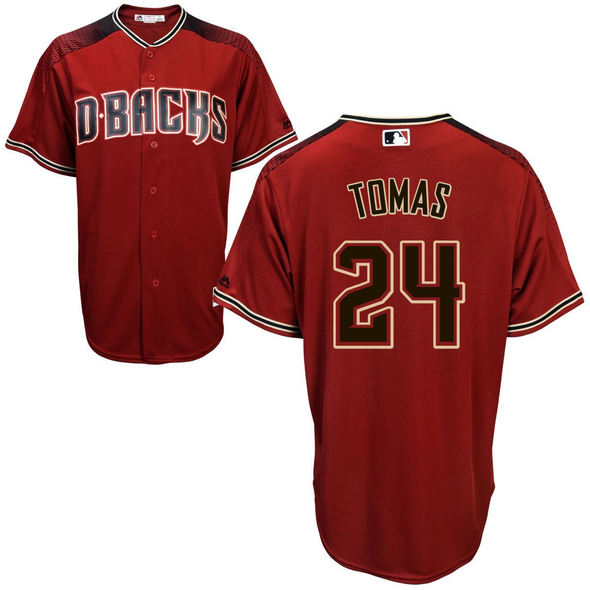 Men's ARI #24 Yasmany Tomas Red Alternate Cool Base Jersey