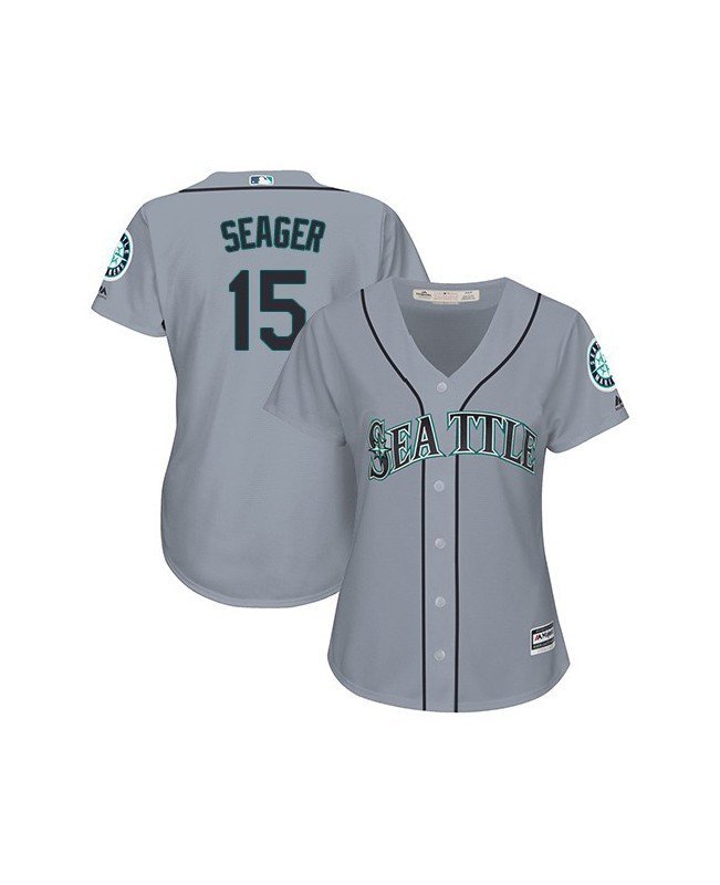 Women's SEA #15 Kyle Seager Gray Road cool base jersey