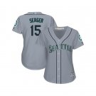 Women's SEA #15 Kyle Seager Gray Road cool base jersey