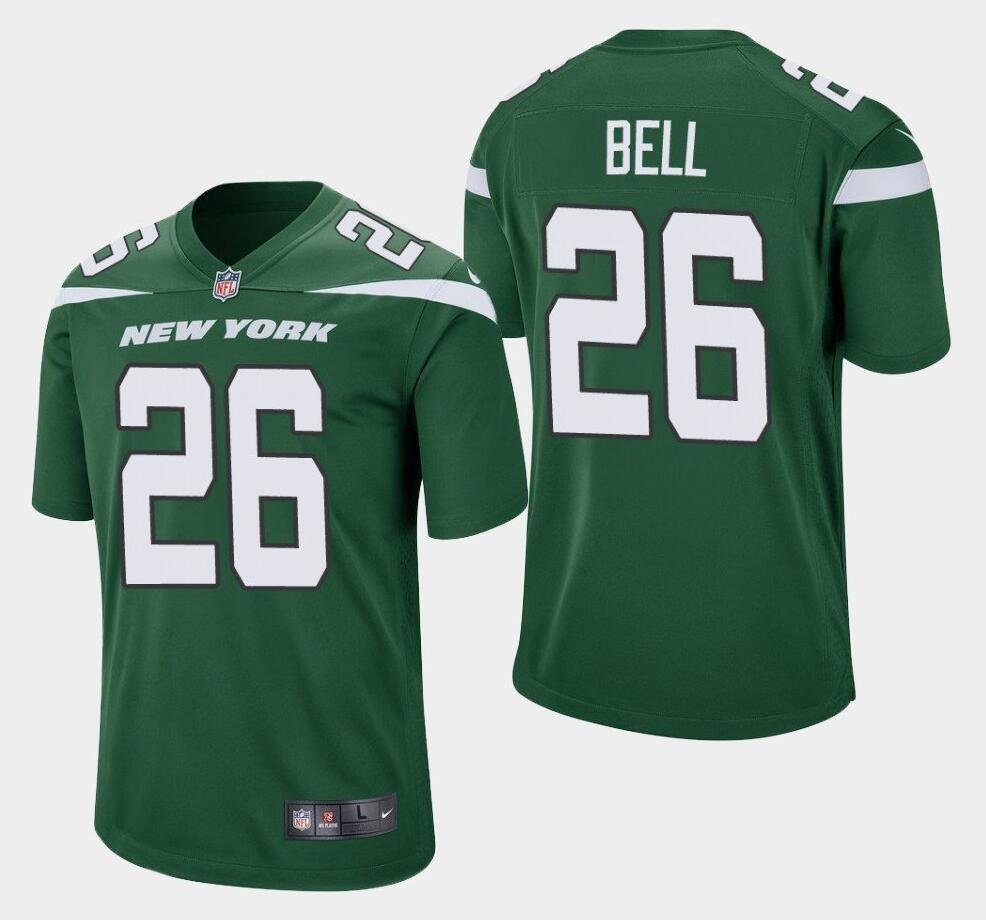 Men's Le'Veon Bell New York Jets 2019 game jersey green