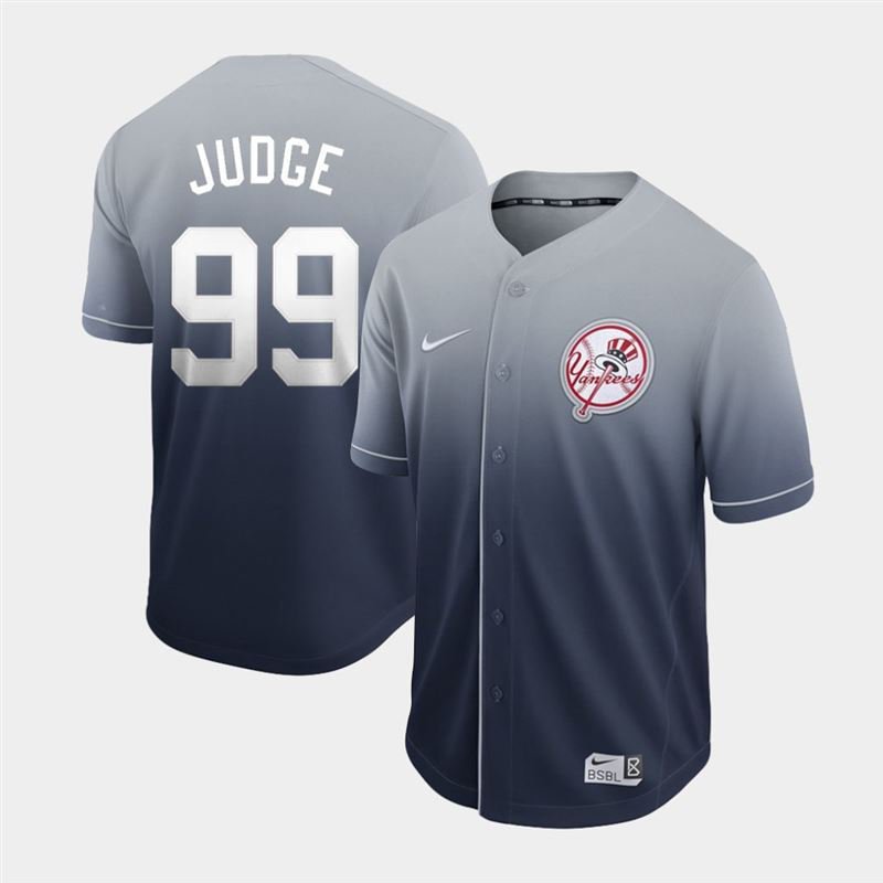 Men's NYY #99 Aaron Judge Gray Drift Fashion Jersey