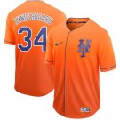 Men's NYM#34 Noah Syndergaard Orange Drift Fashion Jersey