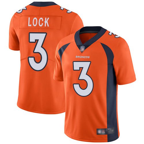 Men's Drew Lock Denver Broncos #3 Color Rush limited Jersey orange