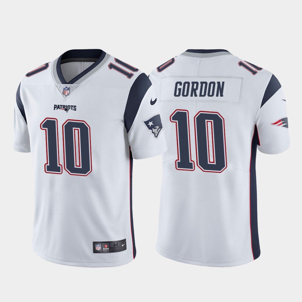 Men's New England Patriots 10 Josh Gordan Color Rush vapor Jersey white