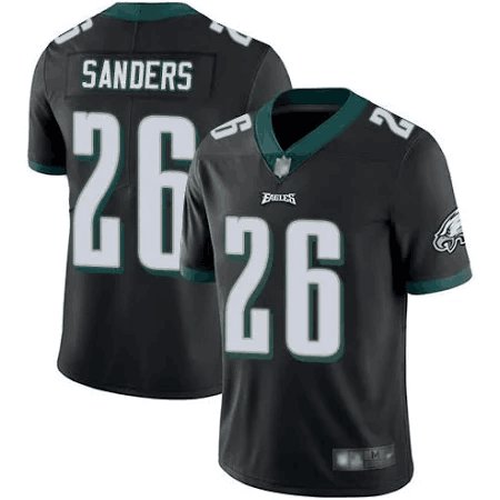 Men's Philadelphia Eagles #26 Miles Sanders color rush vapor Jersey black