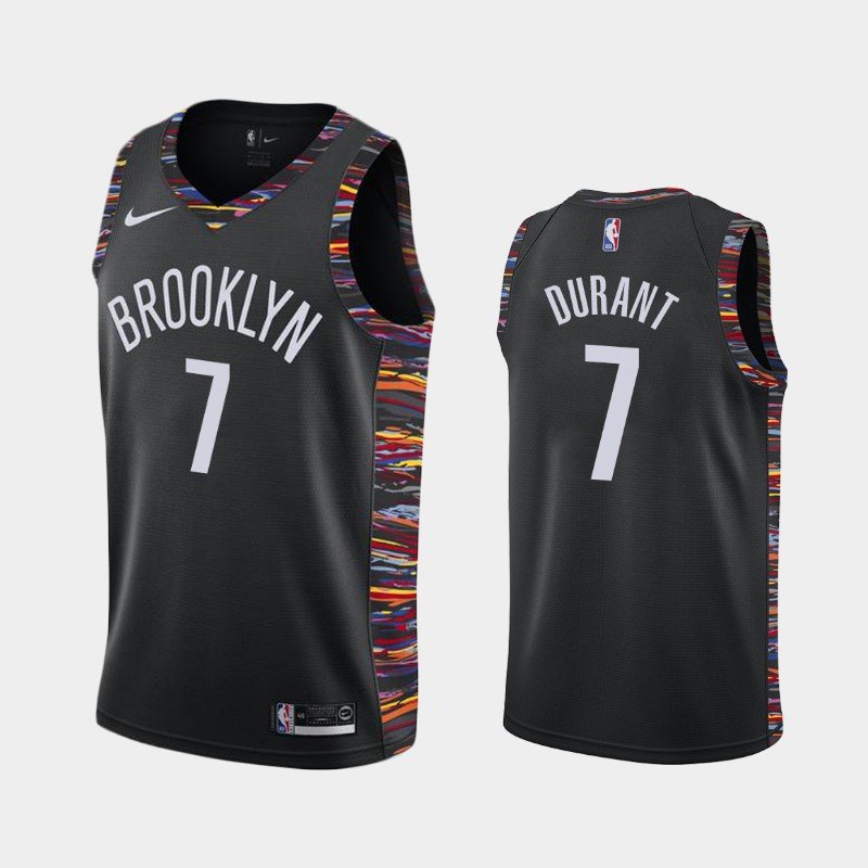 Men's and Youth Brooklyn Nets #7 Kevin Durant City Edition Jersey Black