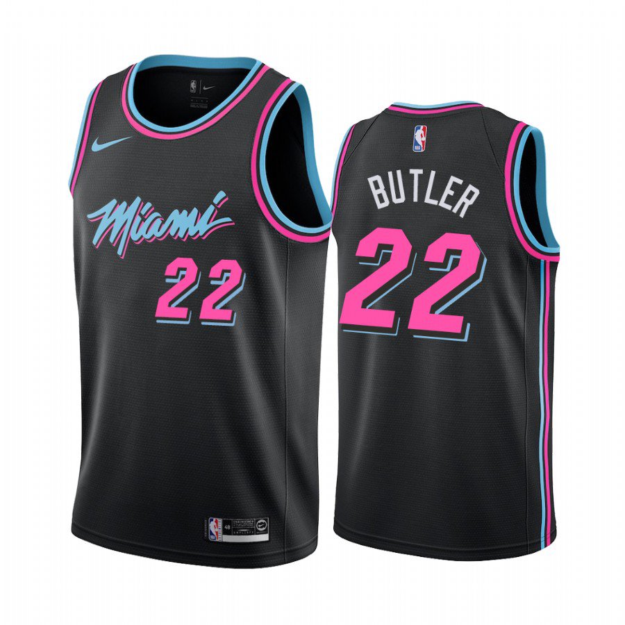 Men's / Youth Miami Heat 22 Jimmy Butler 201920 City Edition Jersey Black