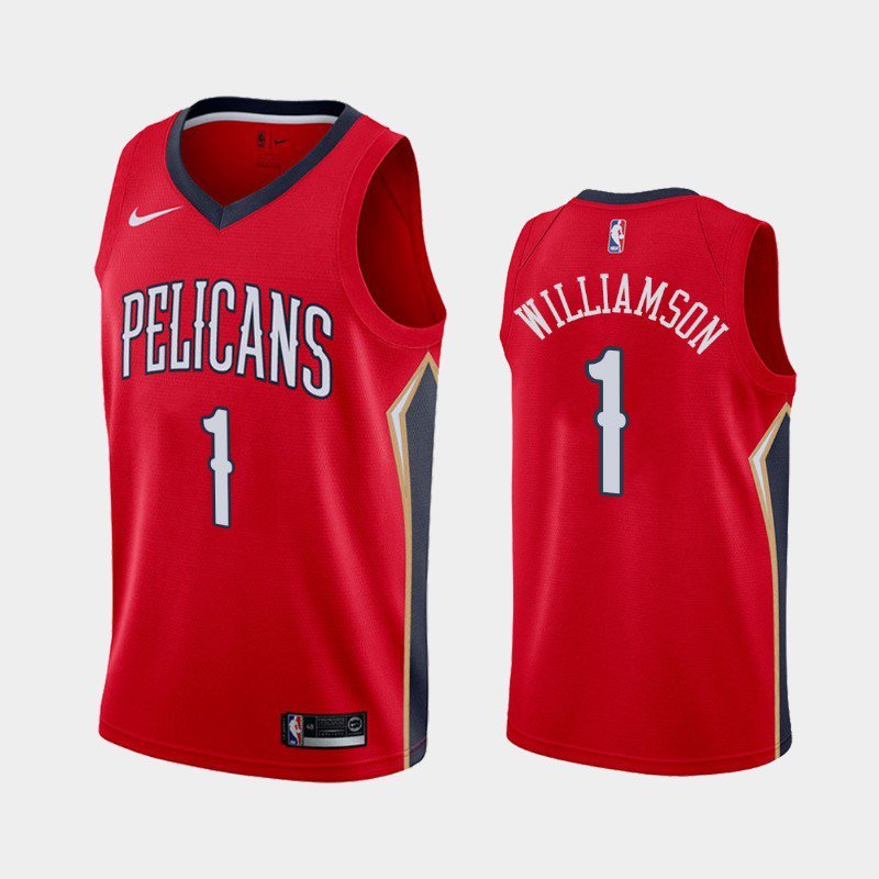 Men's / Youth New Orleans Pelicans #1 Zion Williamson Statement Jersey Red
