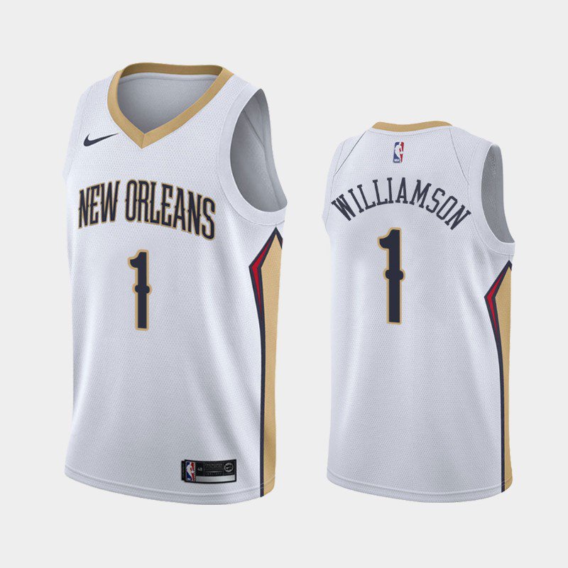 Men's / Youth New Orleans Pelicans #1 Zion Williamson Association ...