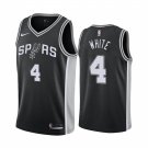Men's San Antonio Spurs #4 Derrick White  Icon Black Jersey