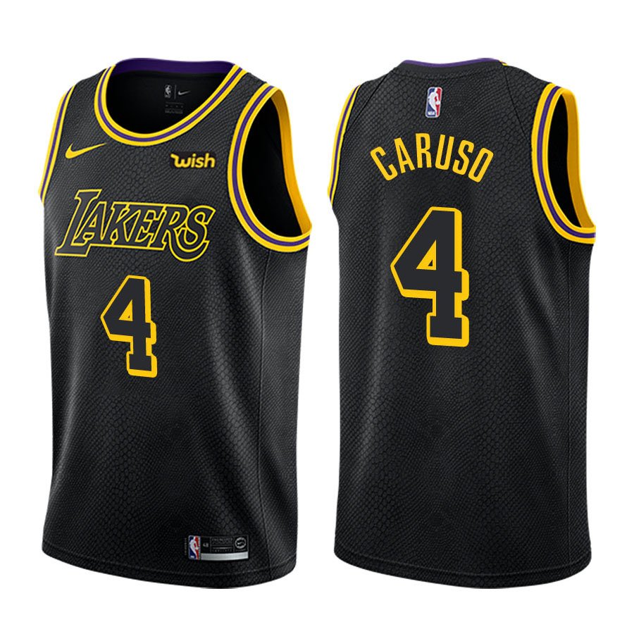 Men's / Youth Los Angeles Lakers #4 Alex Caruso City Edition Jersey Black