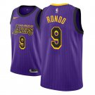 Men's Los Angeles Lakers #9 Rajon Rondo City Edition Jersey Purple