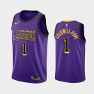 Men's Los Angeles Lakers #1 Kentavious Caldwell-Pope City Edition Jersey Purple