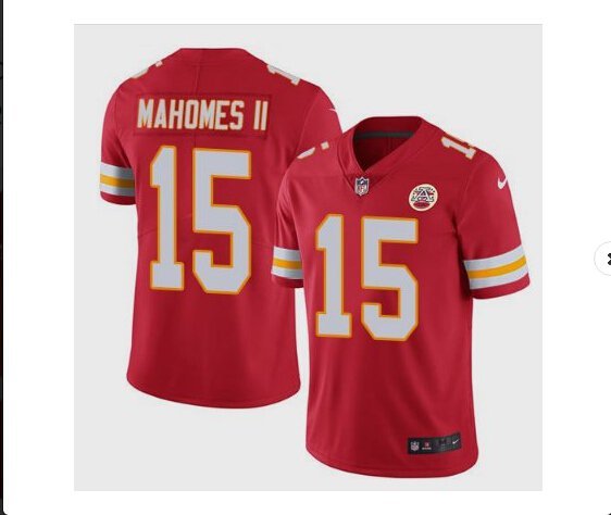 Youth boys KC Chiefs #15 Patrick Mahomes red jersey