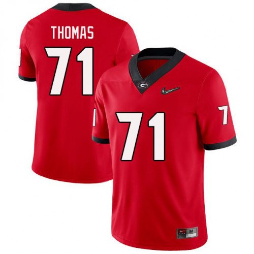 Men and Youth Georgia Bulldogs #71 Red Andrew Thomas NCAA Jersey red