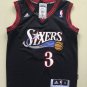 Youth kid sixers 76ers Allen Iverson Jersey throwback black