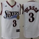 Men's Allen Iverson Philly 76ers 3 throwback jersey white