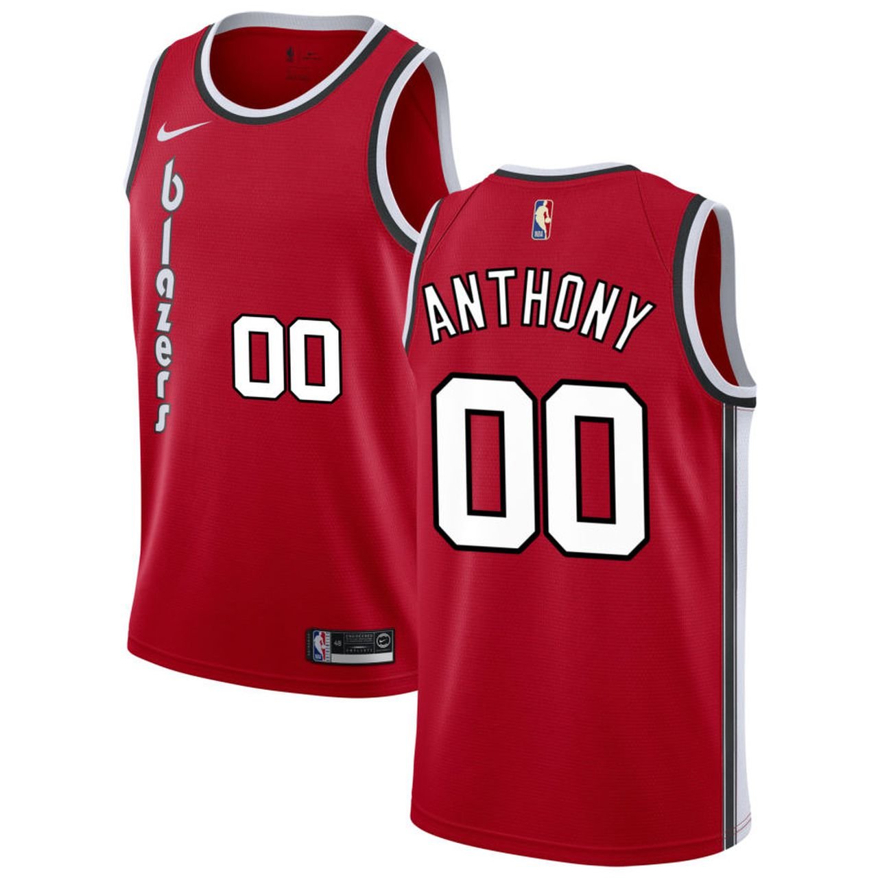 Men's / Youth Carmelo Anthony Portland Blazers earned Jersey red