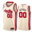 Men's / Youth Carmelo Anthony Portland  Blazers #00 rip city edition Jersey cream