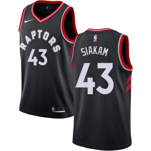 Men's Toronto Raptors Pascal Siakam Black Basketball Jersey Embroidered