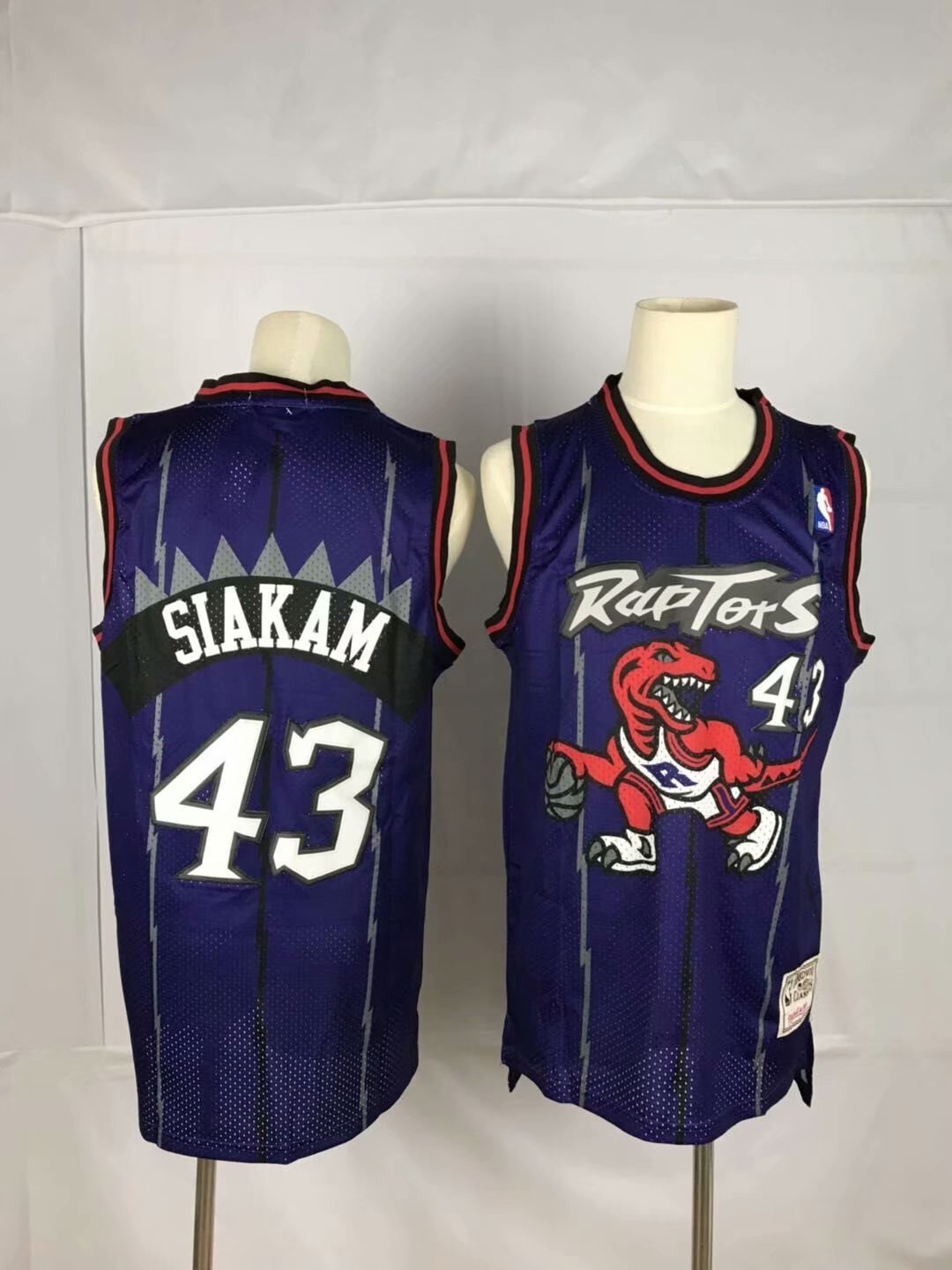 Men's Toronto Raptors Pascal Siakam Purple Throwback Basketball Jersey Embroidered