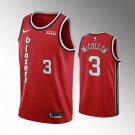 Men's Portland Trail Blazers C.J. McCollum 50th Anniversary Retro Red Jersey