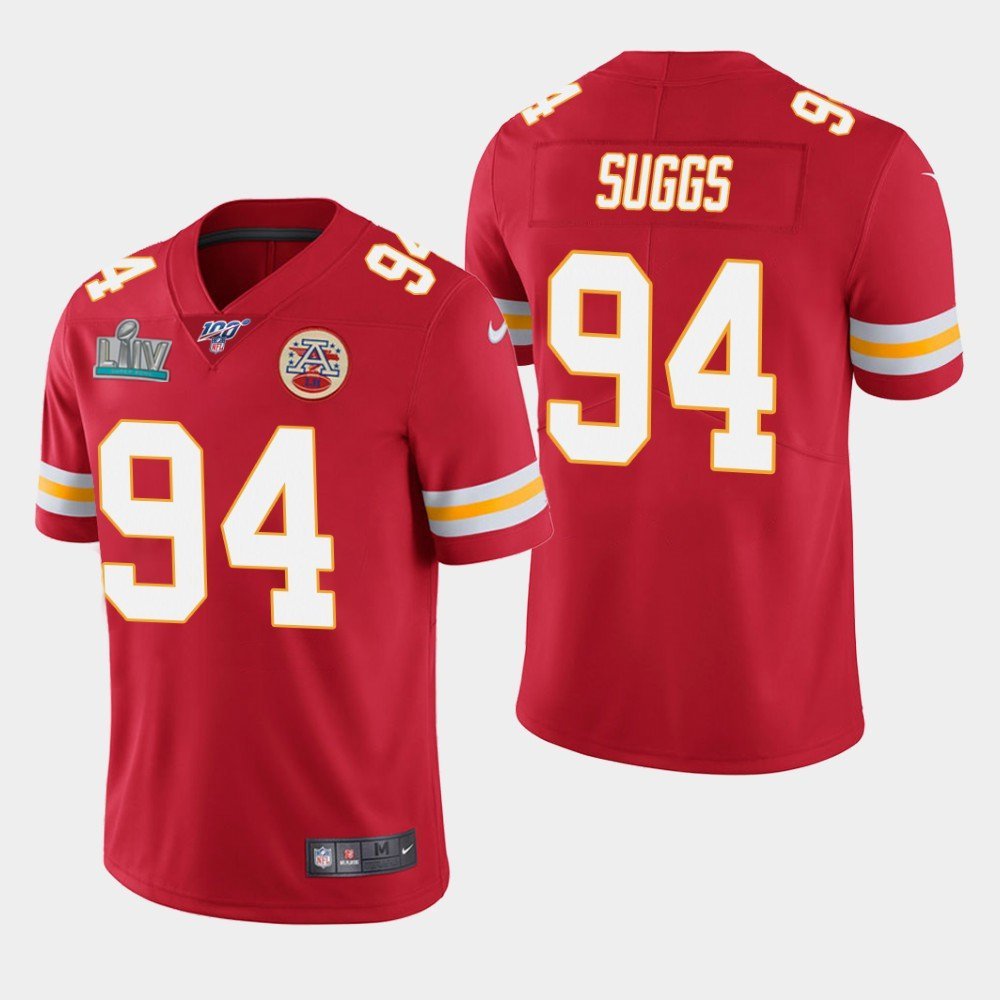 Men's Kansas City Chiefs Terrell Suggs Super Bowl LIV Jersey Red