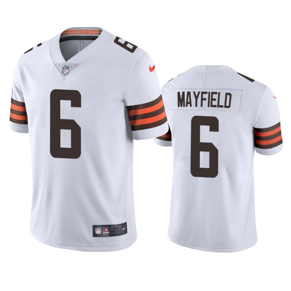 NEW 2020 Men's Cleveland Browns Baker Mayfield Jersey white