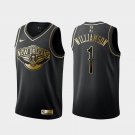 Men's  New Orleans Pelicans #1 Zion Williamson Golden edition  jersey Black