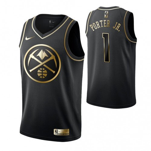 Men's Michael Porter Jr. Denver Nuggets golden edition Jersey black