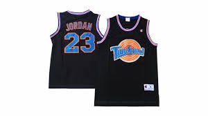 Men and Youth Michael Jordan space jam  jersey black