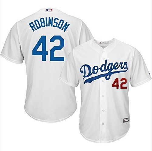 Youth Kids Jackie Robinson #42 LA Brooklyn Dodgers white jersey