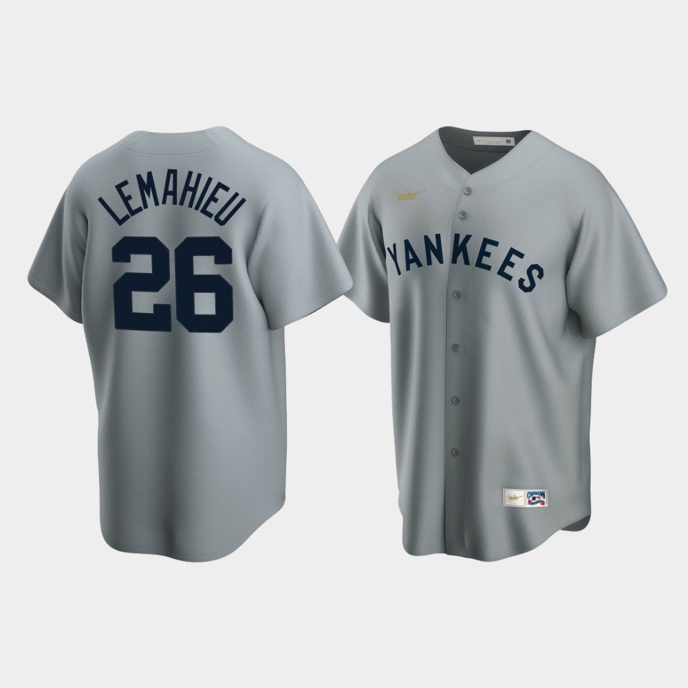 Youth d.j. lemahieu  NYY Gray Cool Base Road Jersey
