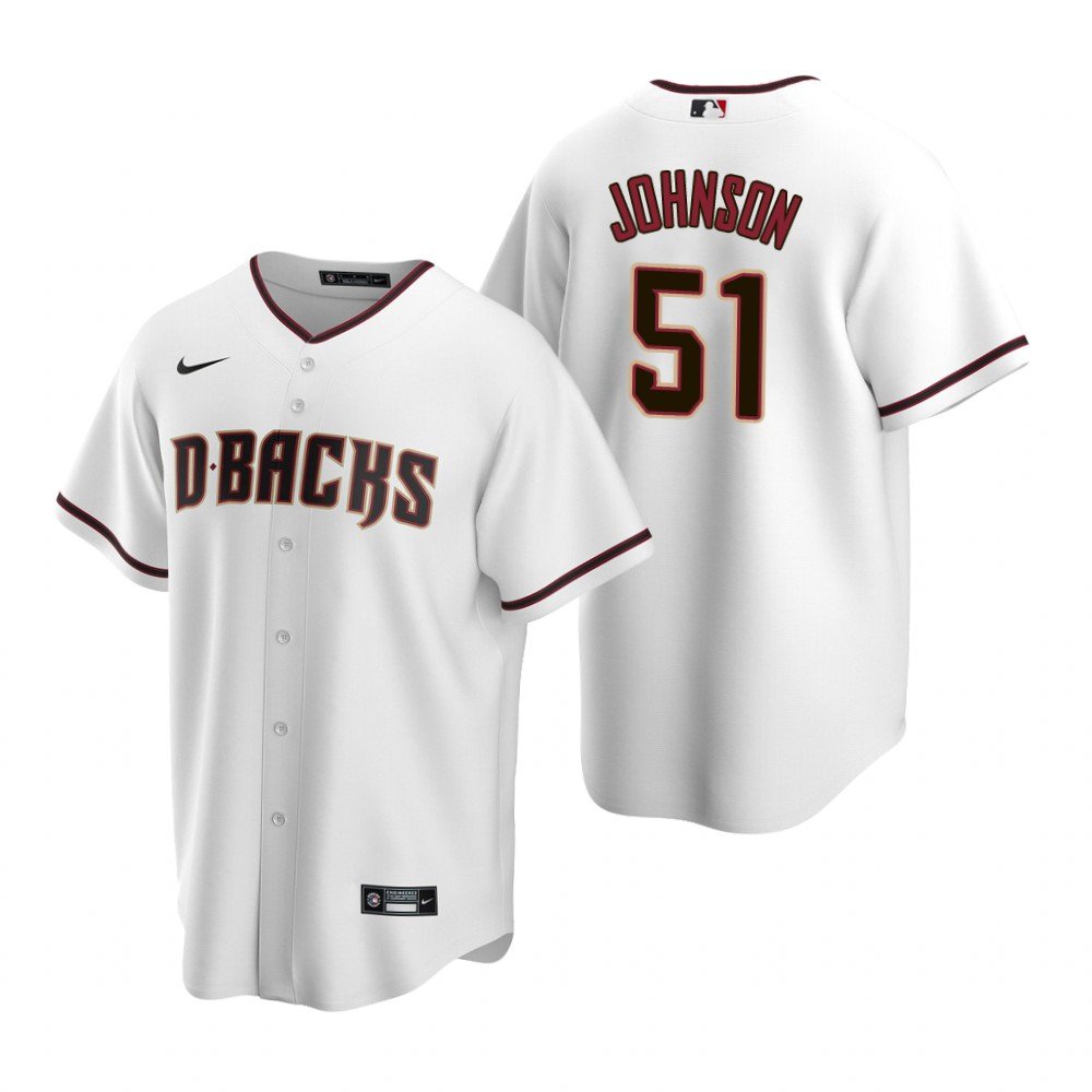Men's / Youth  ARI 51 Randy Johnson Player Jersey White