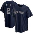 Men's NYY Derek Jeter stitched jersey navy blue