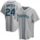 Men's Mariners 24 Ken Griffey Gray Cool Base Player Jersey