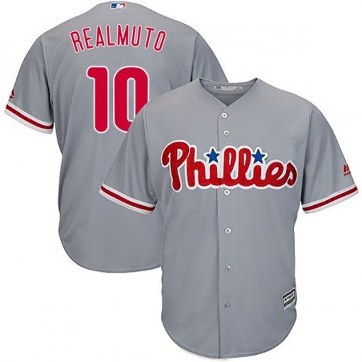 Mens / Women / Youth  PHI J.T. Realmuto Gray  Player jersey