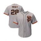 Men's / Youth SFG #28 Buster Posey Grey Boys Cool Base Jersey