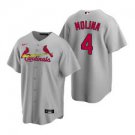 Men's Yadier Molina Jersey 4 St Louis Cardinals gray Player jersey