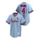 Men's STL #4 Yadier Molina Retro cooperstown jersey blue pullover