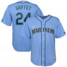 Men's SEA  ken griffey jr light  Blue  Player Jersey