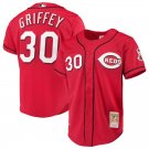 Men's  ken griffey jr CIN M&N Scarlet Authentic jersey red