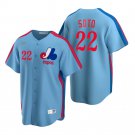 Men's  Juan Soto Montreal Expos throwback   jersey baby blue light blue
