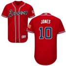 Men's ATL #10 Chipper Jones Red FlexBase Jersey Stitched