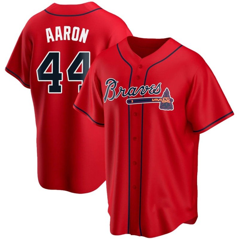 Mens / Youth  ATL Hank Aaron Player Jersey red