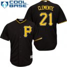 Men's PIT #21 Roberto Clemente cool base jersey black