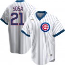 Men's CHC #21 Sammy Sosa cooperstown Jersey pinstripe pullover