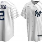 Men's Derek Jeter NYY  Hall of Fame Jersey white pinstripe