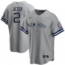 Men's Derek Jeter NYY Hall of Fame induction Jersey gray